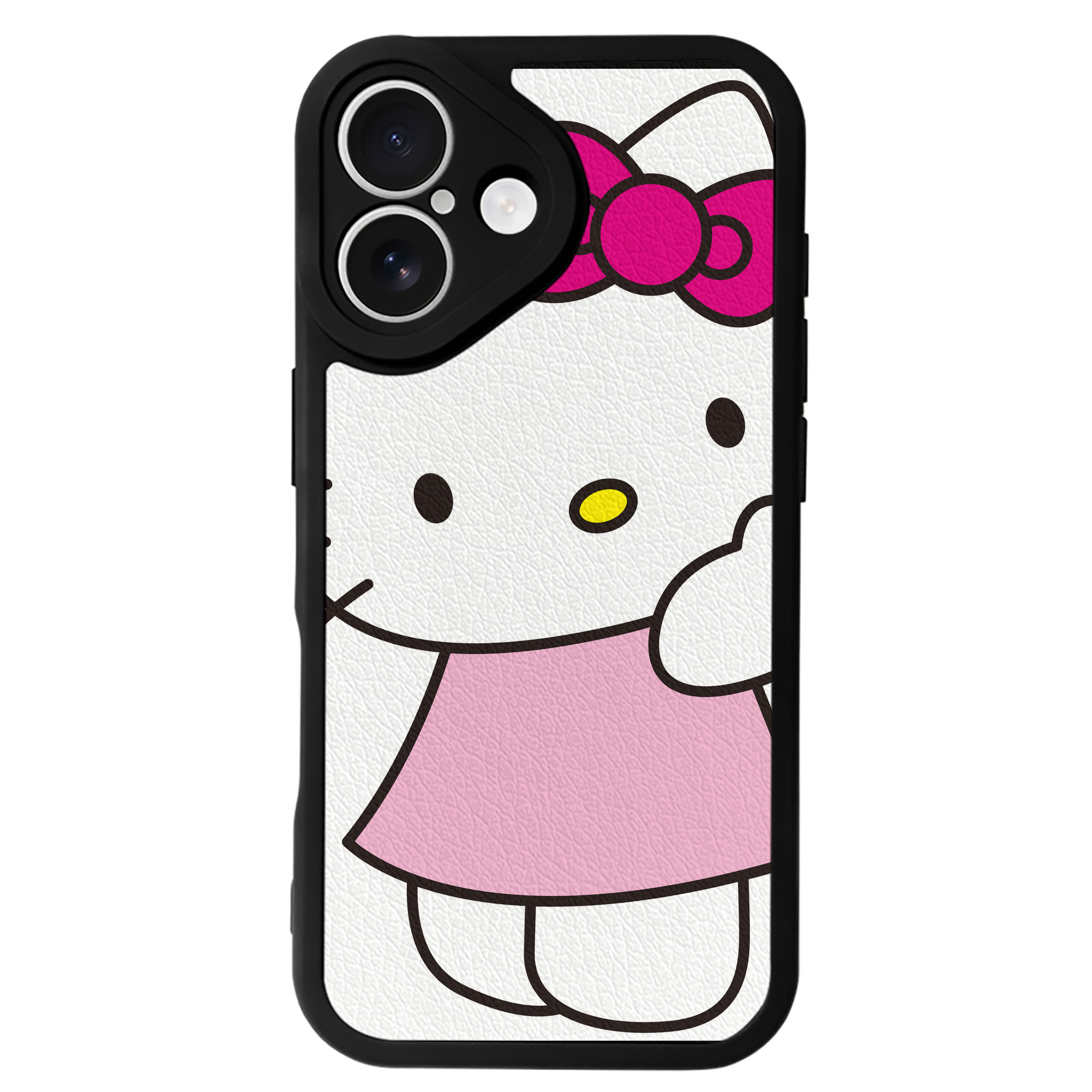 （画像用） Hello Kitty ハローキティ 【iPhone 16シリーズ対応】シリコンスマホケース（レザー調） 材質：シリコン